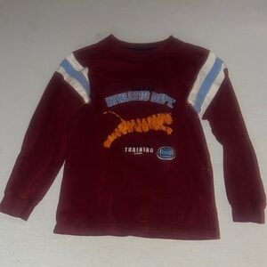 Kids Size 6 Carters Maroon Athletic Long Sleeve Shirt.